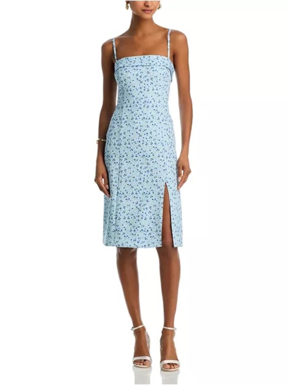 French Connection Echo Crepe Floral Midi Dress